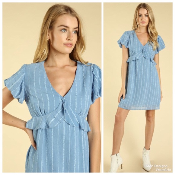 ❤️LAST 1! Best Seller! Bubble Sleeve Ruffle Dress! - Picture 2 of 6